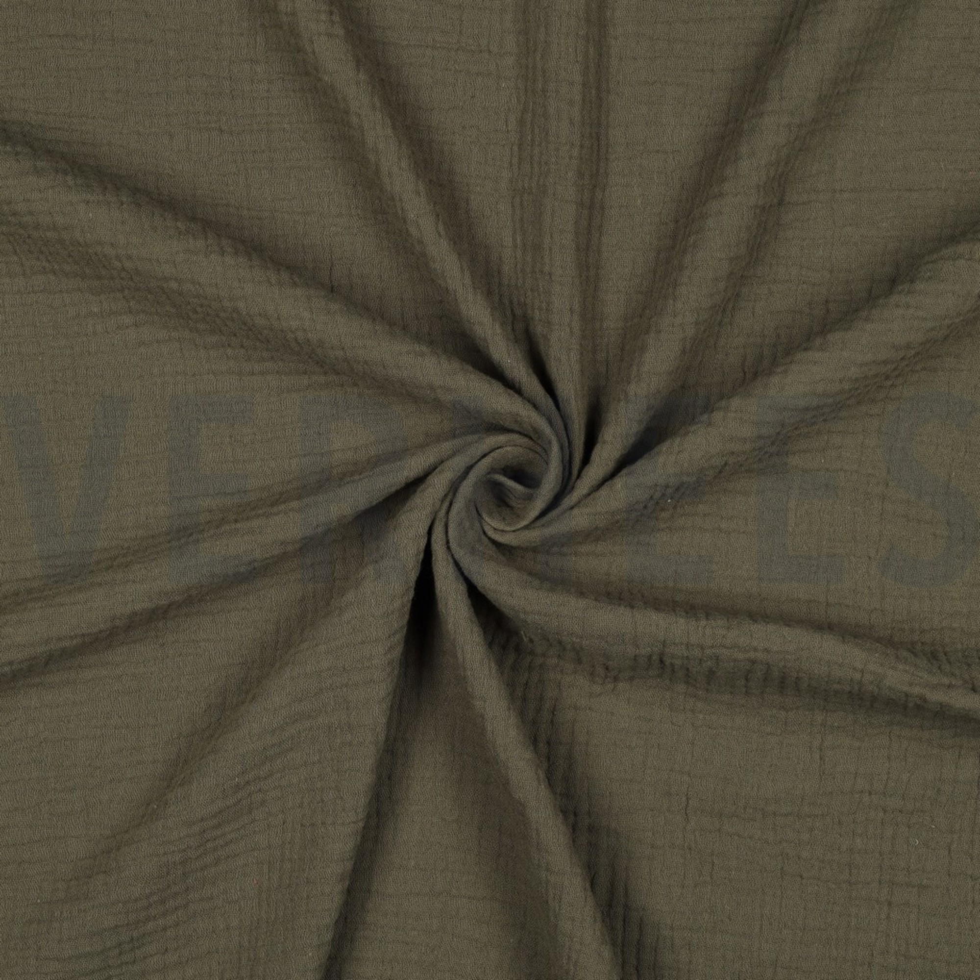 DOUBLE GAUZE GOTS DARK MOSS GREEN (high resolution) #3