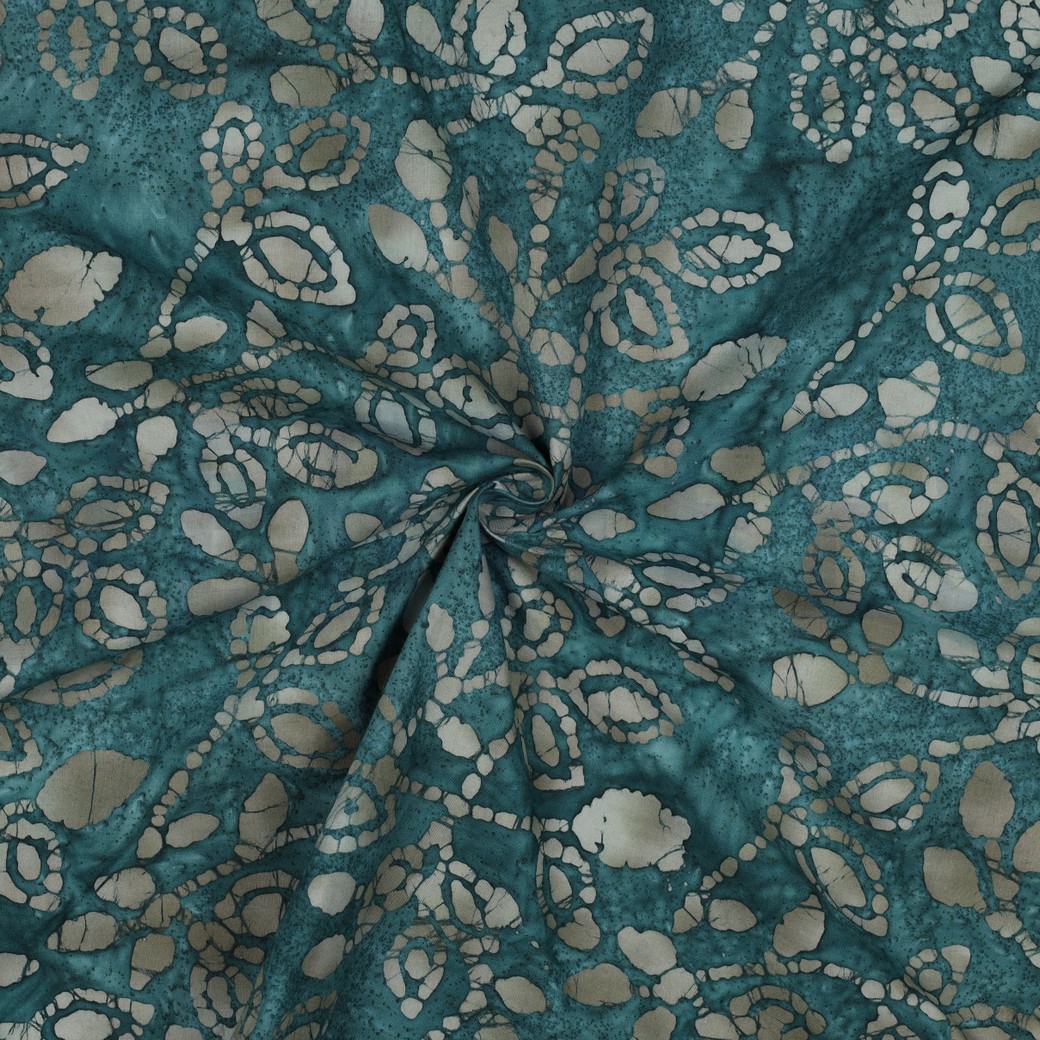 HANDCRAFTED BATIK COTTON DARK PETROL #3