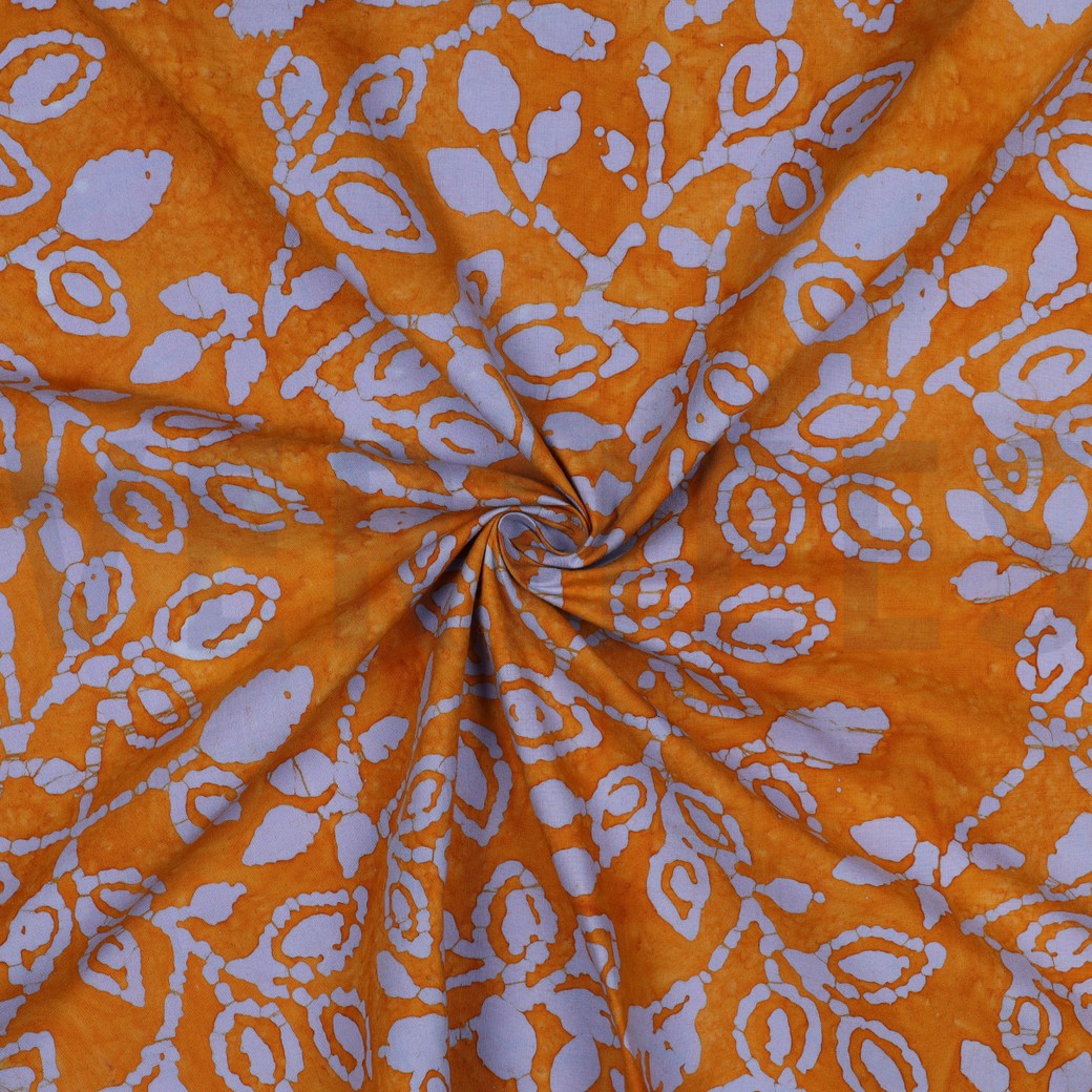 HANDCRAFTED BATIK COTTON ORANGE #3