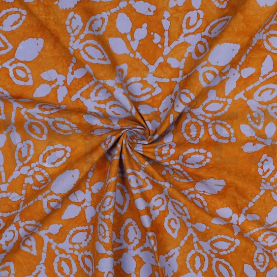 HANDCRAFTED BATIK COTTON ORANGE #7