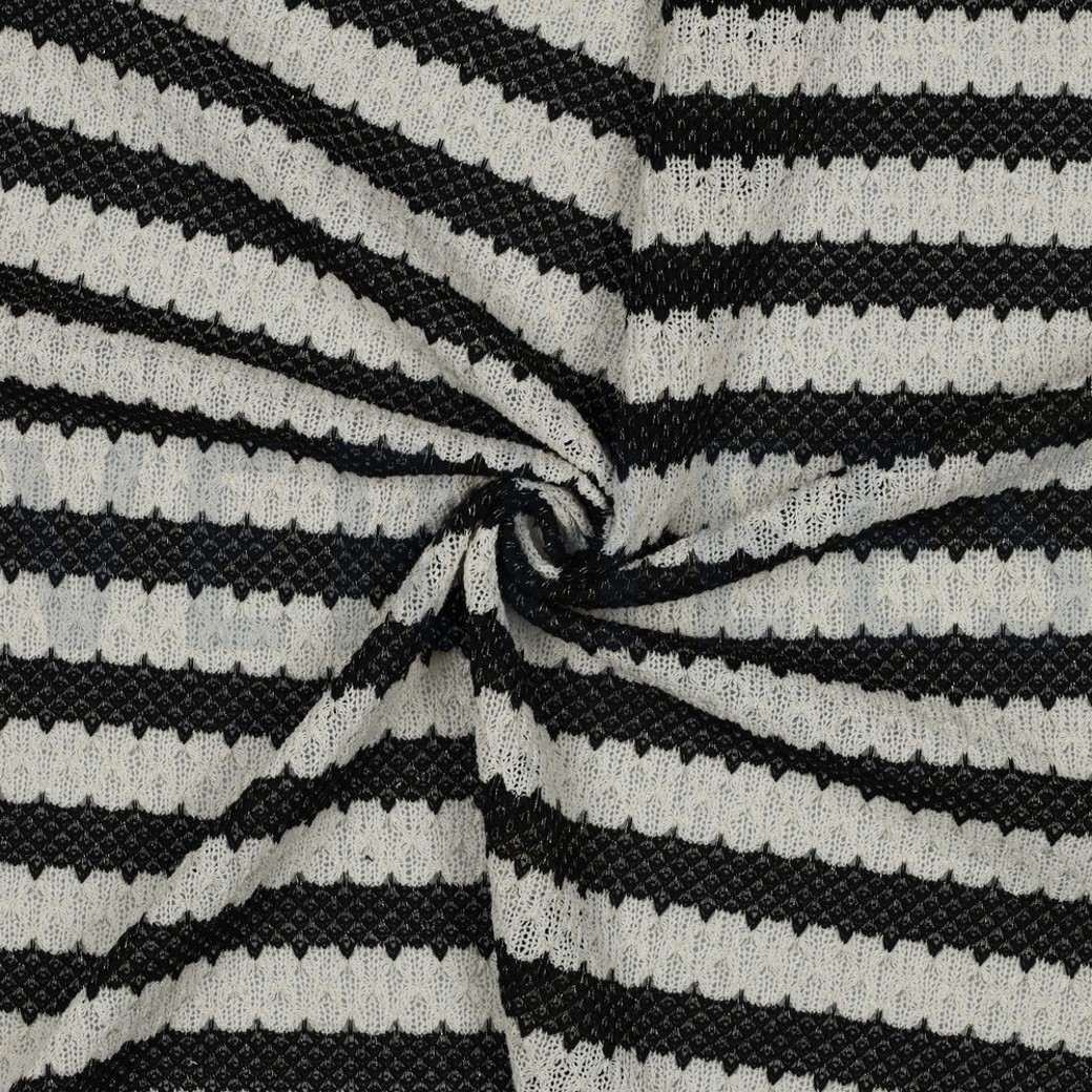 KNITTED JACQUARD BLACK GOLD LUREX #3