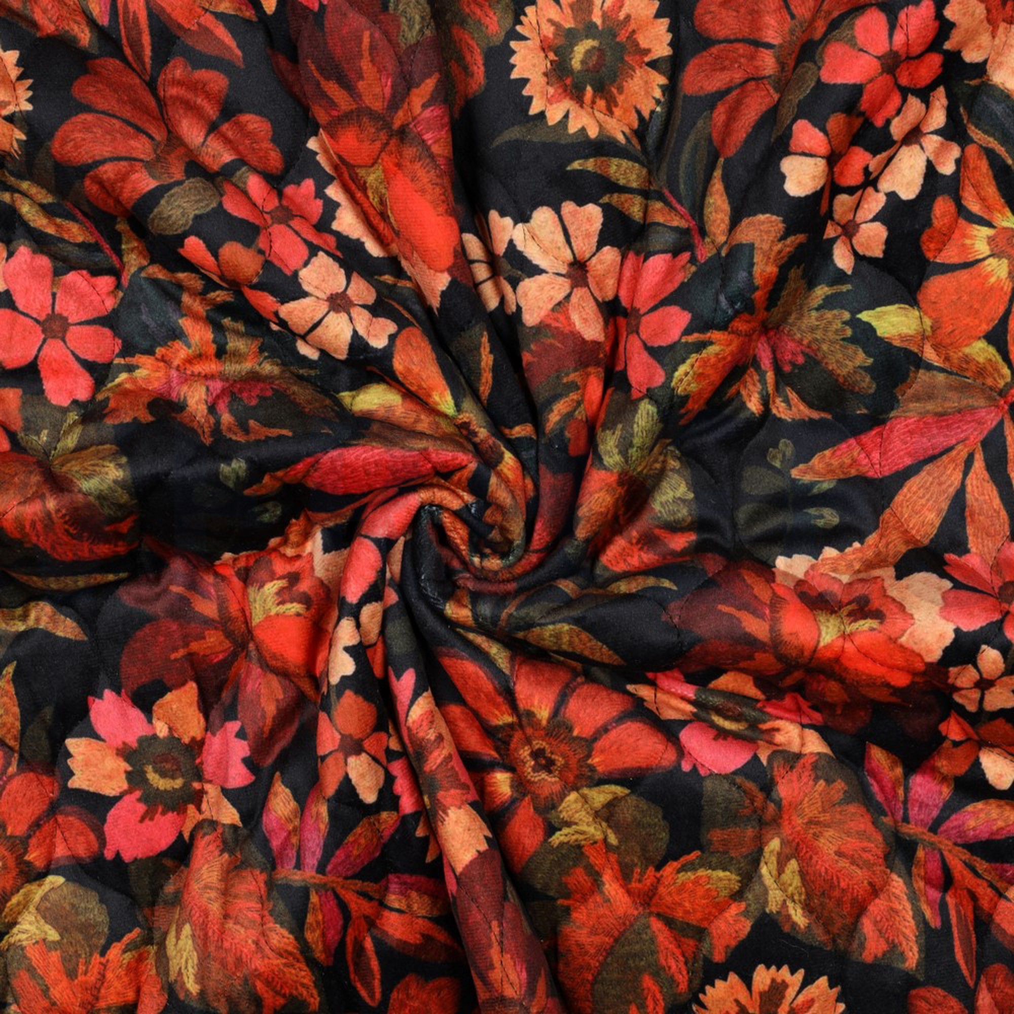 STEPPED VELVET DIGITAL FLOWERS FLAME ORANGE (high resolution) #3