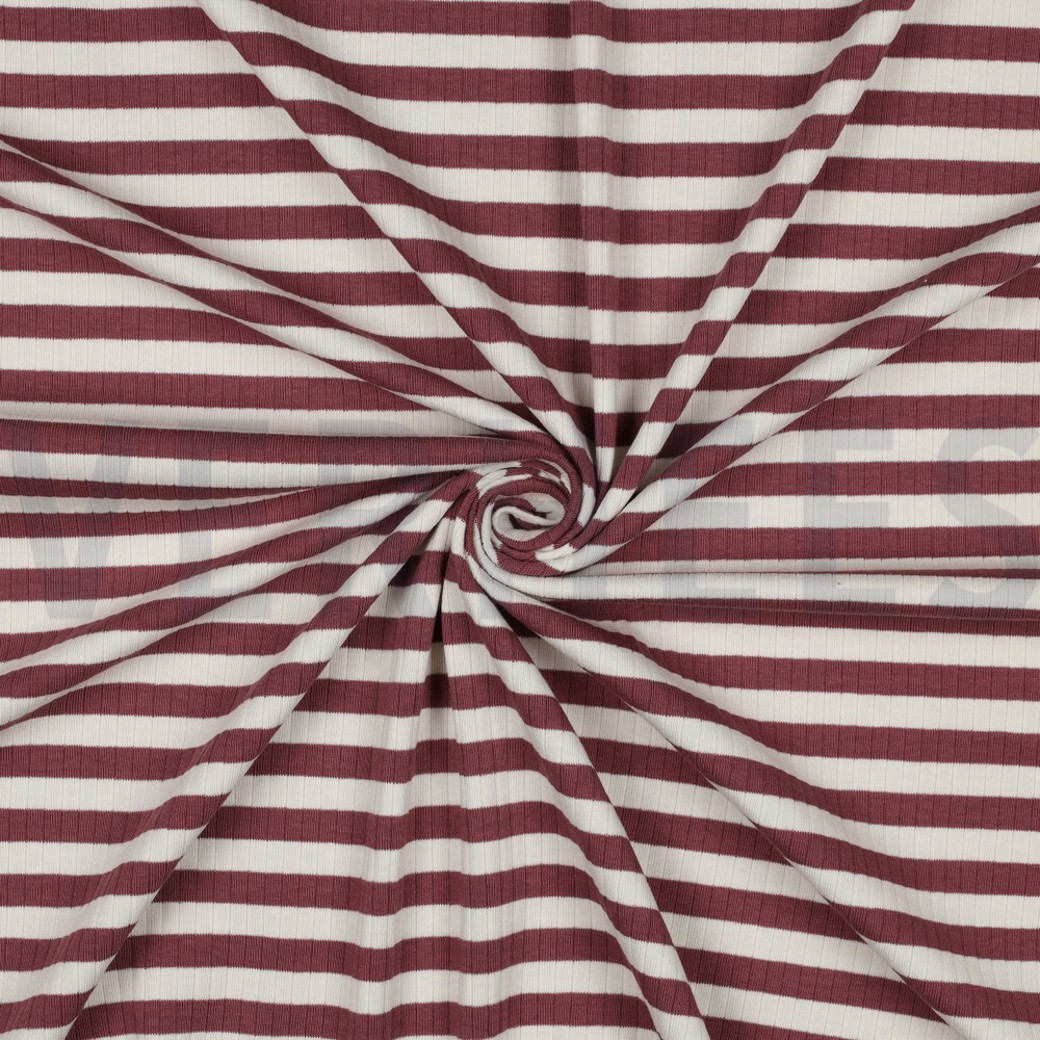 RIB YARN DYED STRIPE DARK BLUSH #3