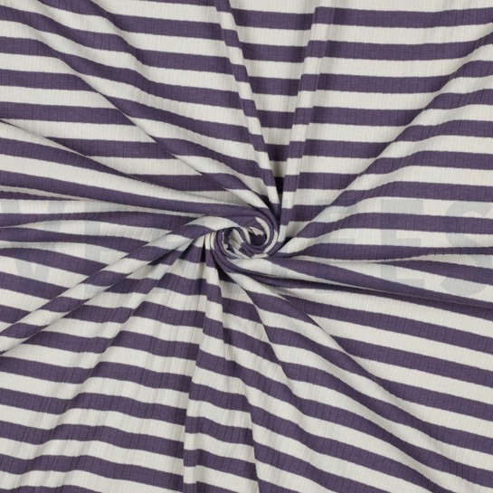 RIB YARN DYED STRIPES GRAPE #7