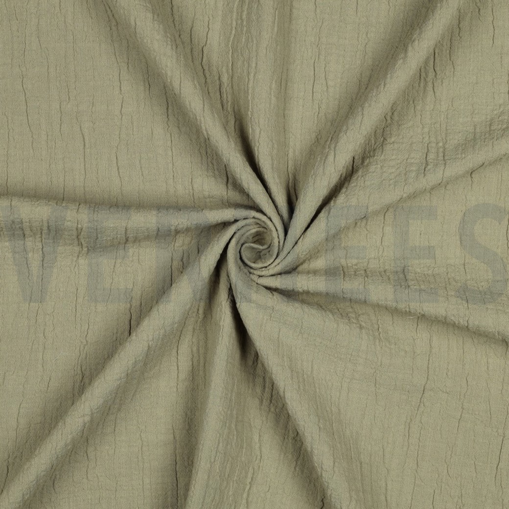 DOUBLE GAUZE SLUB OLIVE #3