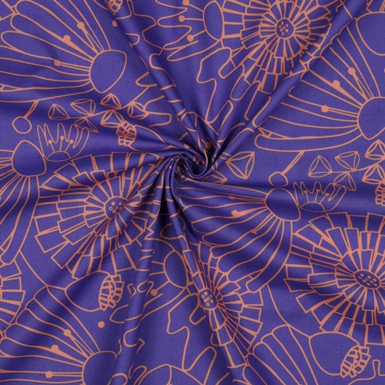 BAUMWOLLE POPELINE EDEN NERIDA HANSEN LILA/VIOLETT #7