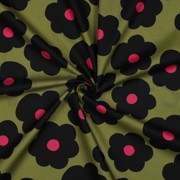 FINE POPLIN BIG FLOWER NERIDA HANSEN MOSS GREEN (thumbnail) #3
