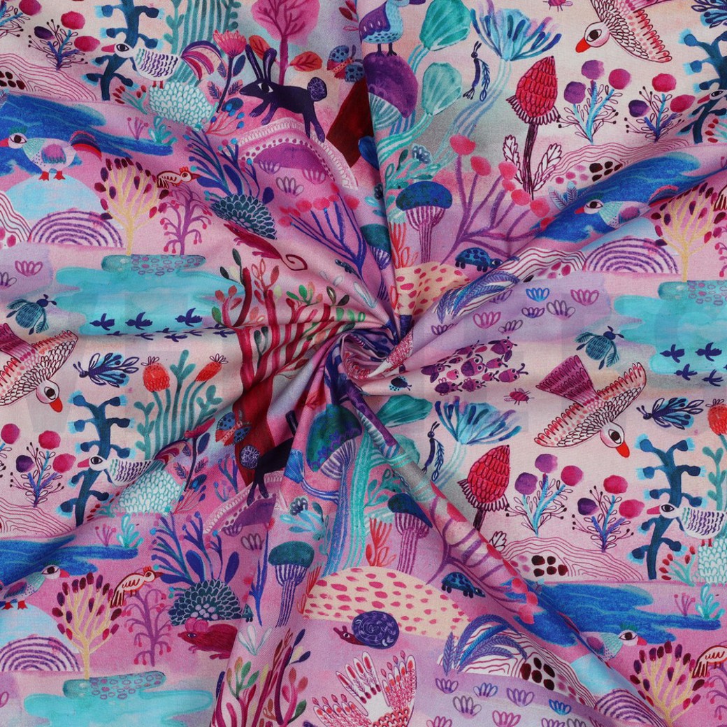 FINE POPLIN DIGITAL SUNSHINE NERIDA HANSEN LAVENDER #3
