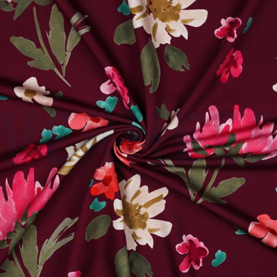 FRENCH TERRY DIGITAL COLETTE NERIDA HANSEN PLUM #7