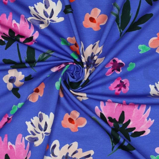 FRENCH TERRY DIGITAL COLETTE NERIDA HANSEN LIGHT BLUE #7