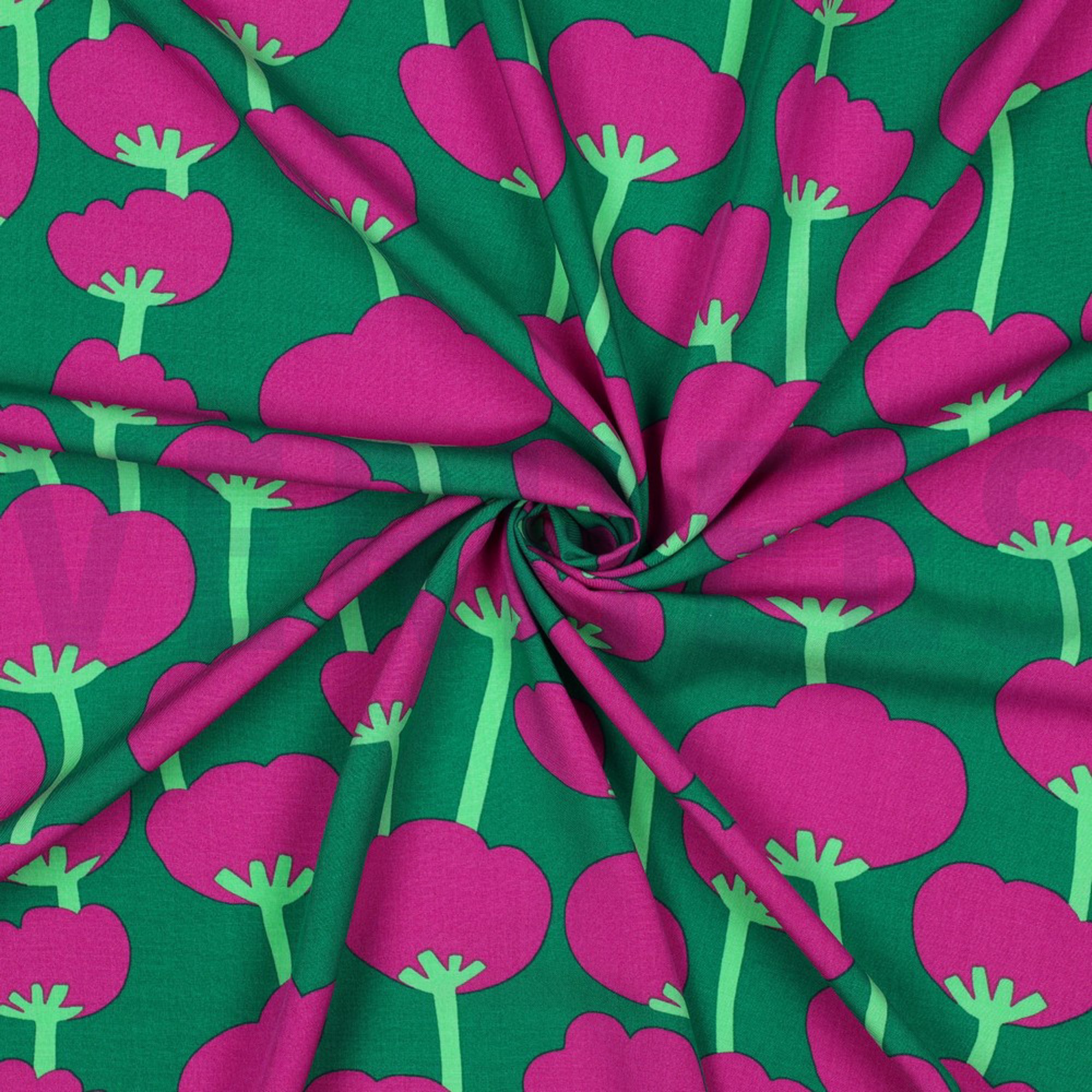 LENZING ECOVERO POPPIES NERIDA HANSEN DARK GREEN (high resolution) #3