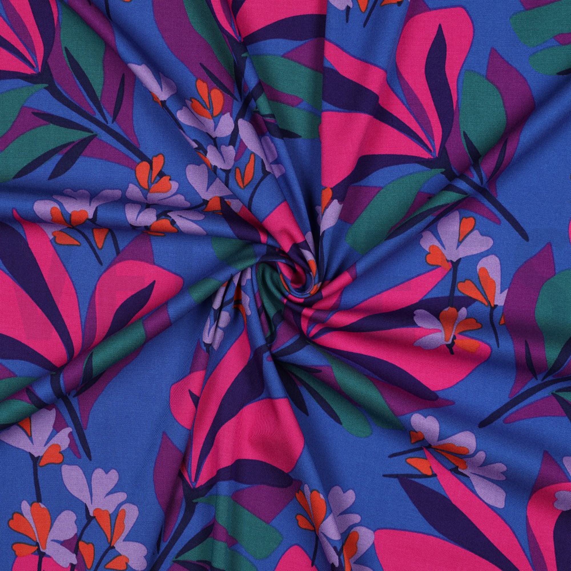 ROSELLA STRETCH SPRING GARDEN NERIDA HANSEN ROYAL BLUE / MAGENTA (high resolution) #3