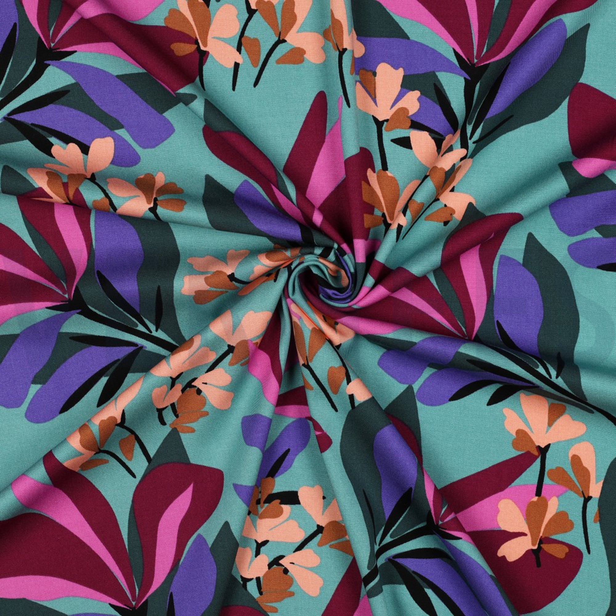 ROSELLA STRETCH SPRING GARDEN NERIDA HANSEN SEA BLUE (high resolution) #3