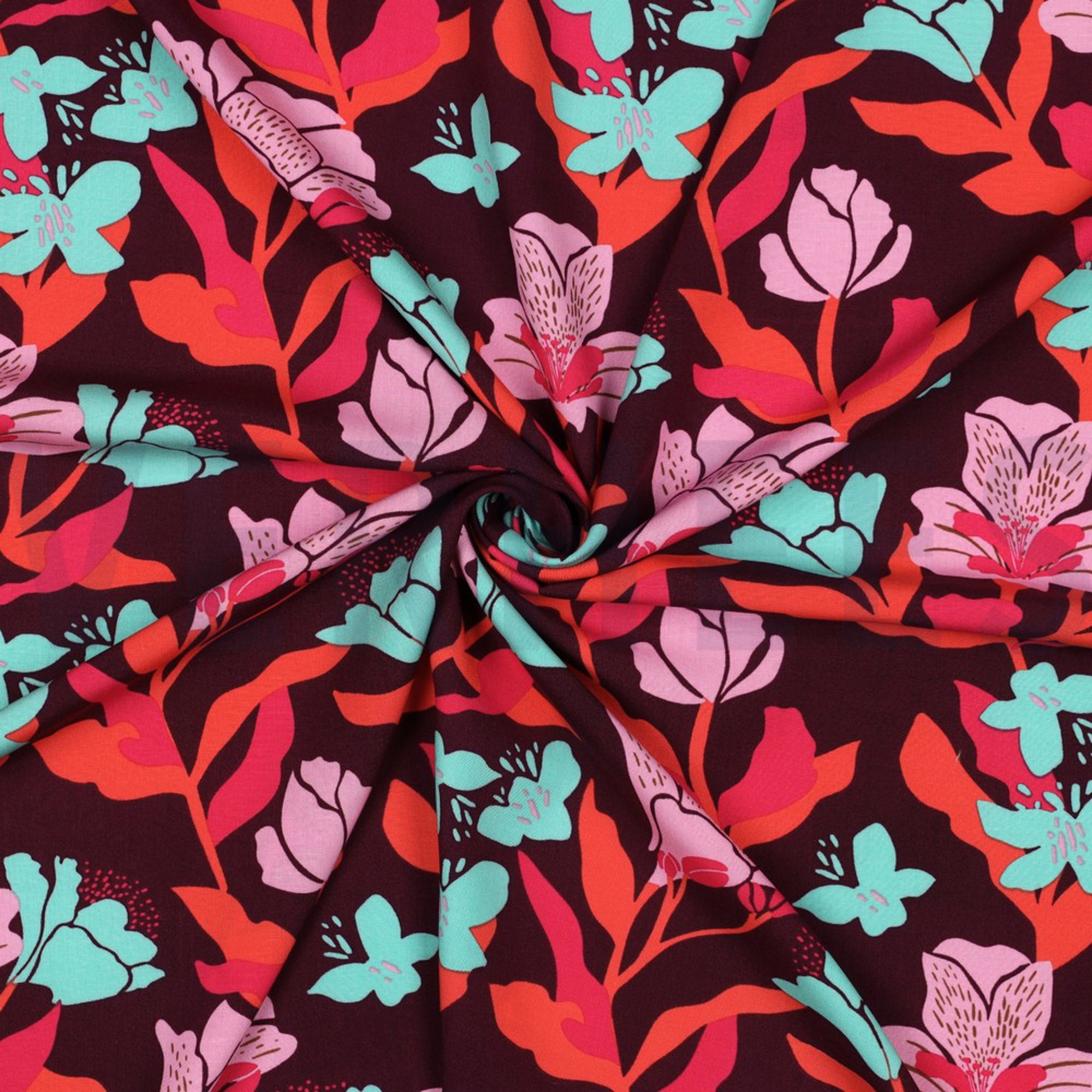 LENZING ECOVERO AMIRA FLORAL NERIDA HANSEN PLUM (high resolution) #3