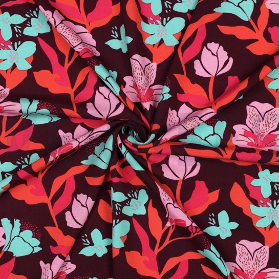 LENZING™ ECOVERO™ AMIRA FLORAL NERIDA HANSEN PFLAUME #7