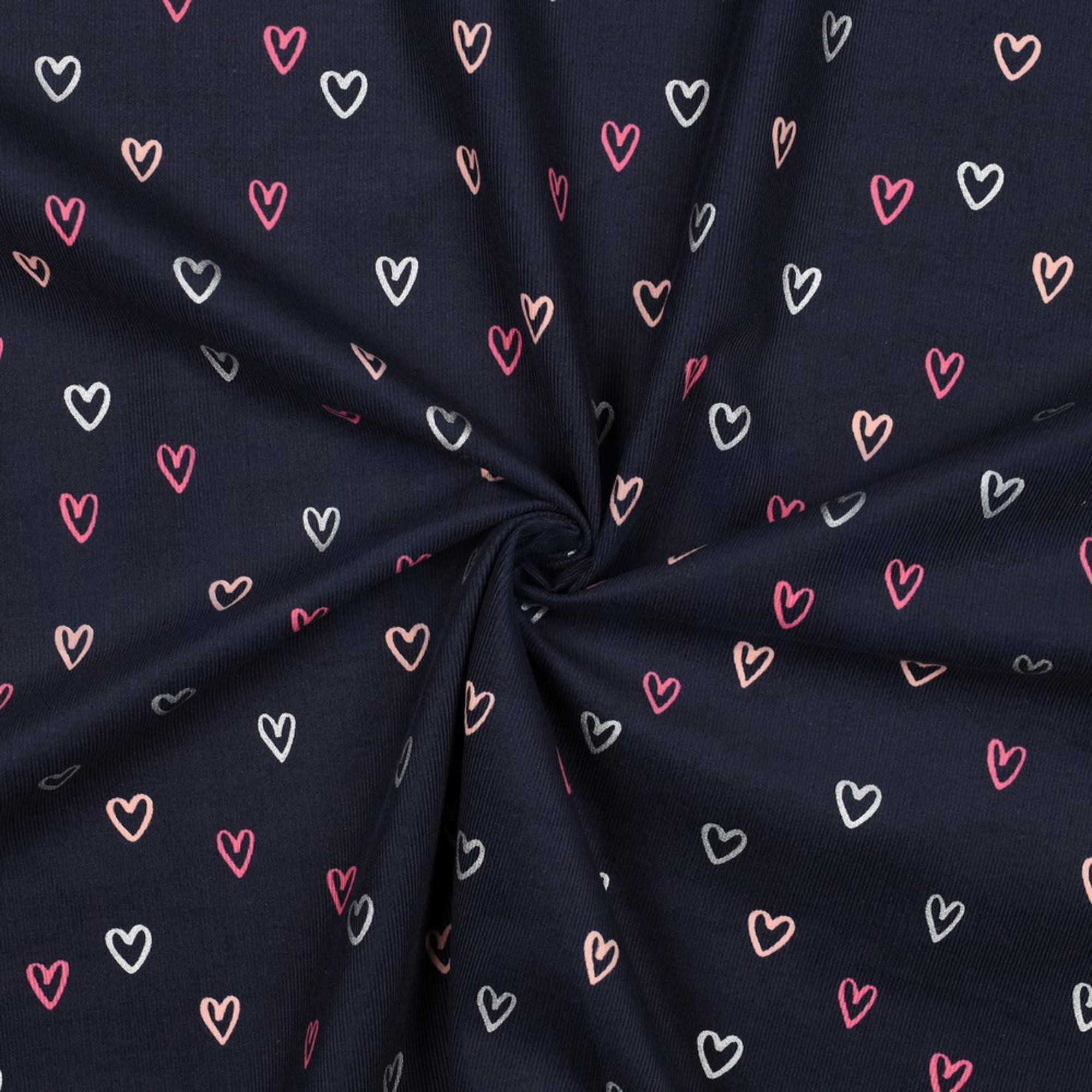 BABYCORD FOIL HEARTS NAVY (high resolution) #3