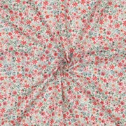 FINE POPLIN DIGITAL FLOWERS WHITE / RED (thumbnail) #3