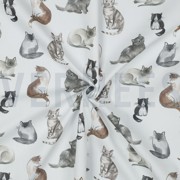 FINE POPLIN DIGITAL CATS WHITE (thumbnail) #3