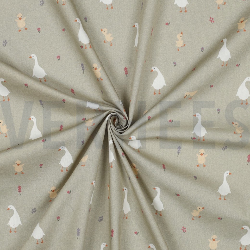 FINE POPLIN GOTS LITTLE GOOSE SAGE #3