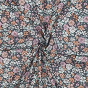 FINE POPLIN GOTS FLOWERS NAVY (thumbnail) #3
