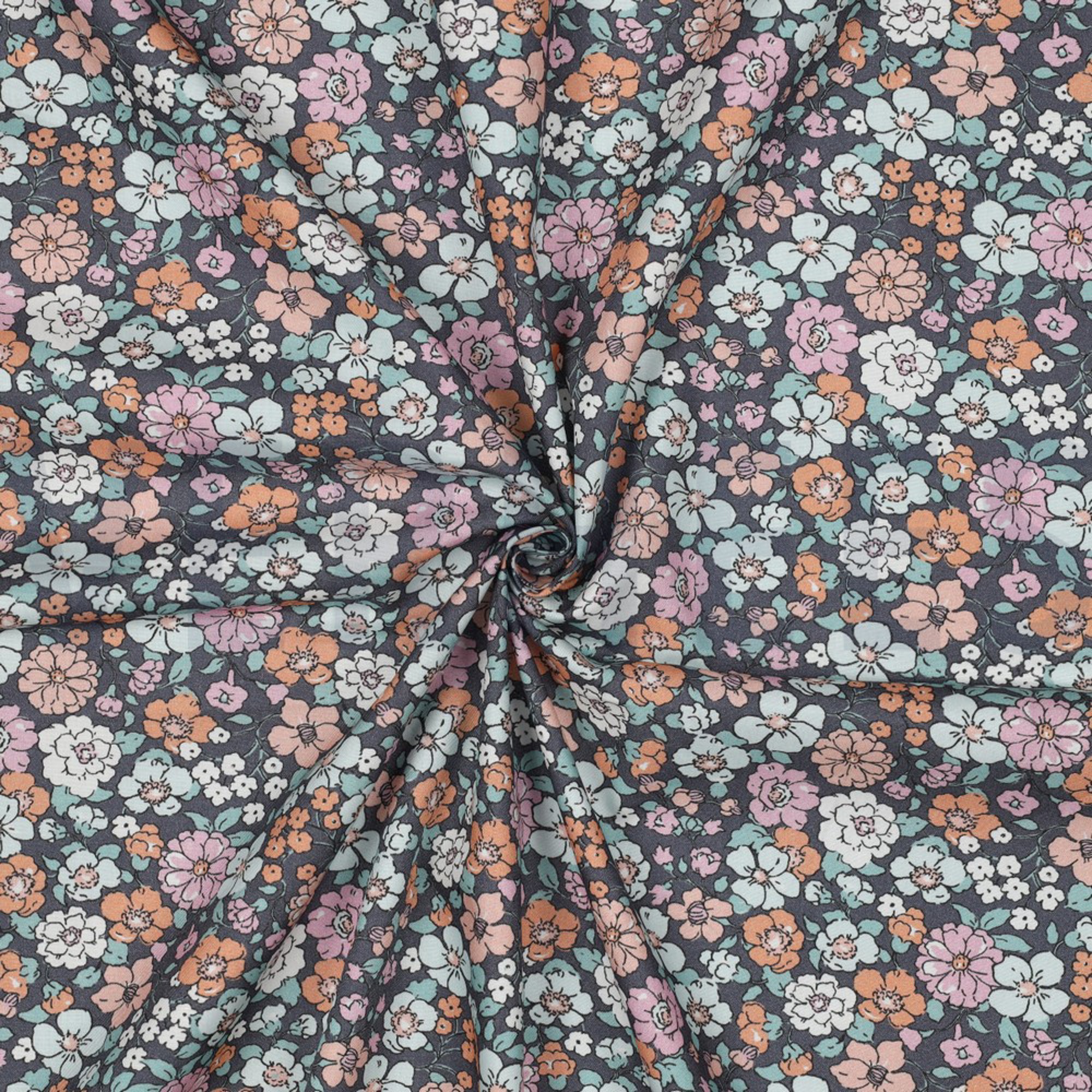 FINE POPLIN GOTS FLOWERS NAVY (high resolution) #3