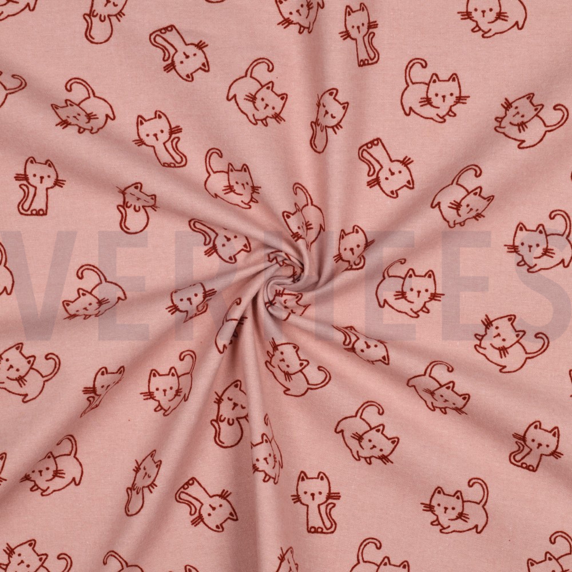 FLANNEL CATS OLD ROSE (high resolution) #3
