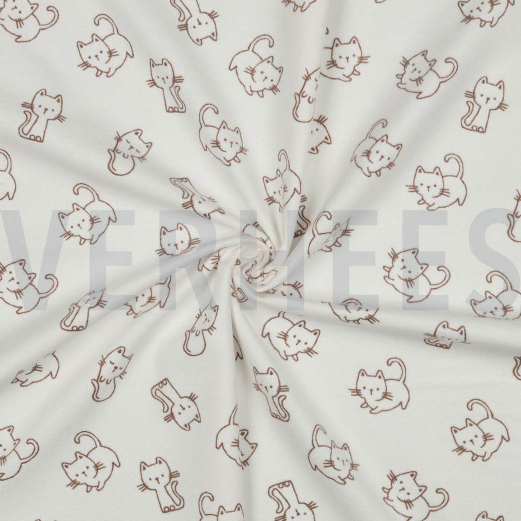 FLANNEL CATS OFF WHITE #3
