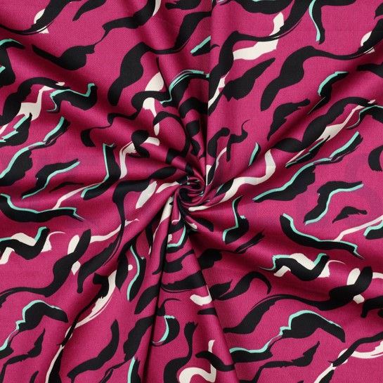 KATOEN SATIJN DIERENHUID FUCHSIA #7