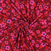 JERSEY DIGITAL FLOWERS PINK / RED (thumbnail) #3