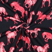FRENCH TERRY DIGITAL HORSES NAVY (thumbnail) #3