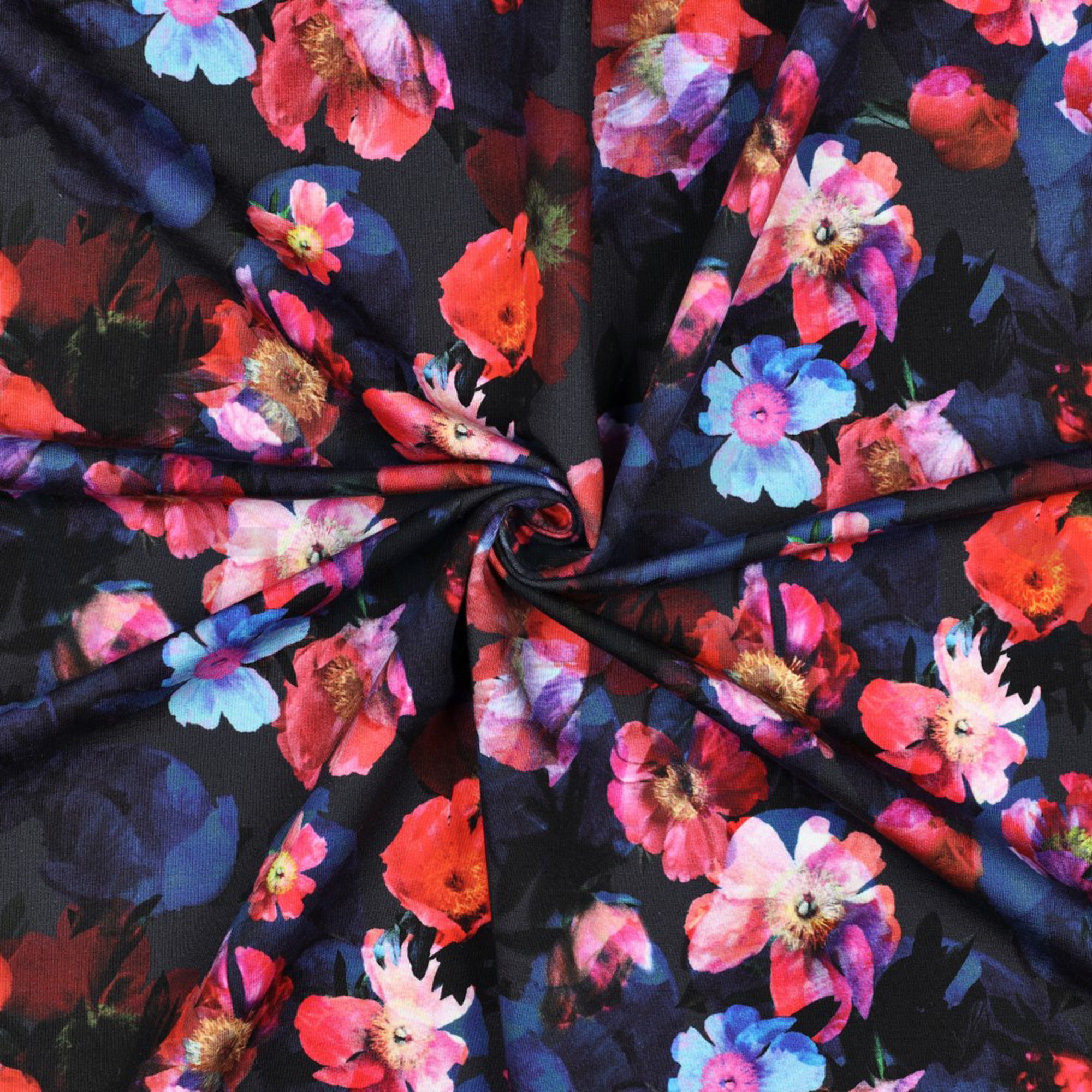 FRENCH TERRY DIGITAL FLOWERS NAVY (high resolution) #3