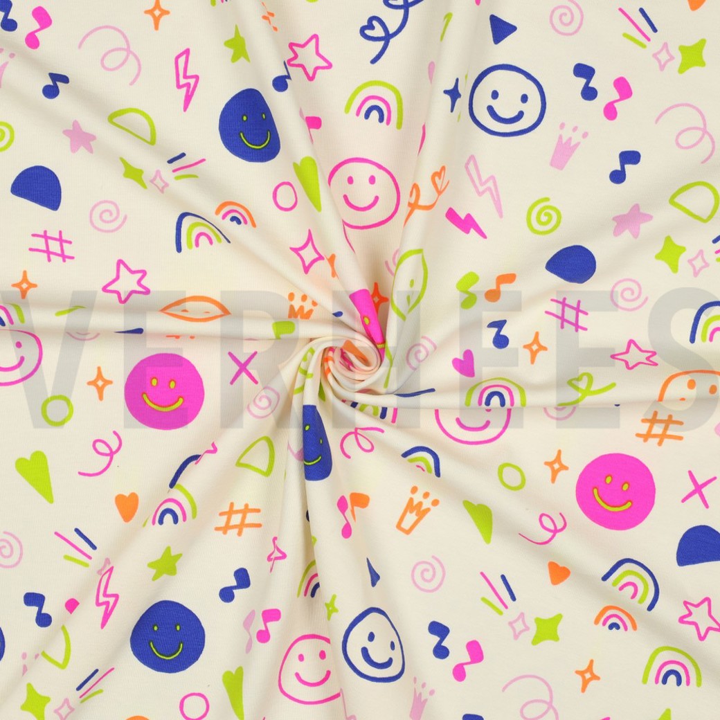 JERSEY NEON DOODLES OFF WHITE #3
