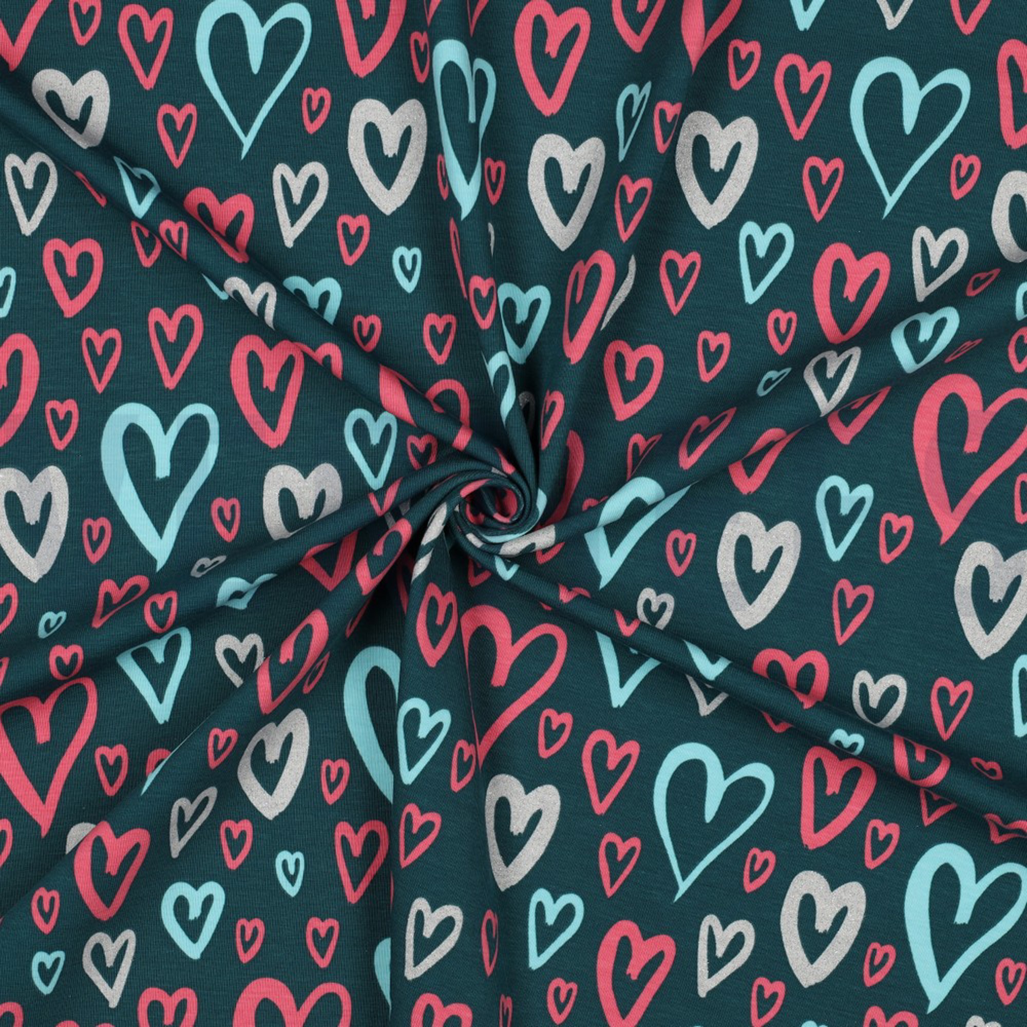 JERSEY GLITTER HEARTS PETROL (high resolution) #3