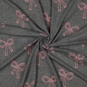 JERSEY MELANGE GLITTER BOWS GREY MELANGE (thumbnail) #3