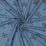 JERSEY GOTS FLOWERS LIGHT BLUE (thumbnail) #3