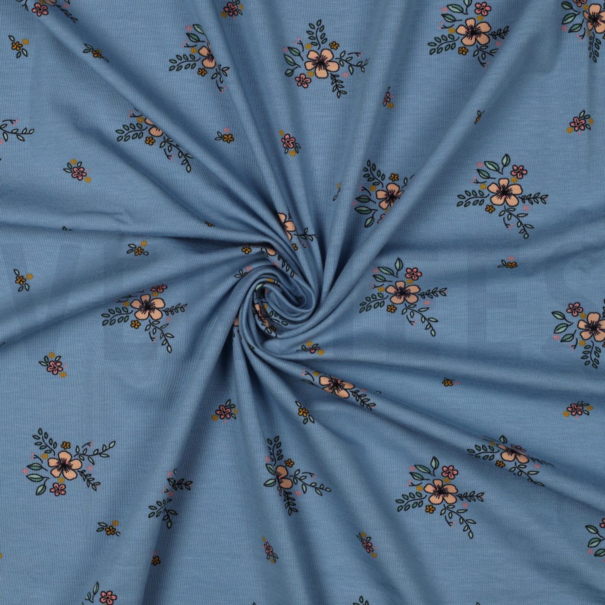 JERSEY GOTS FLOWERS LIGHT BLUE (high resolution) #3