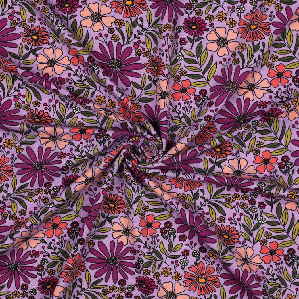 JERSEY FLOWERS LAVENDER #3