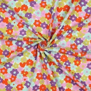 JERSEY FLOWERS RED / LIME (thumbnail) #3