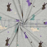 JERSEY MELANGE BUNNIES LIGHT GREY MELANGE (thumbnail) #3