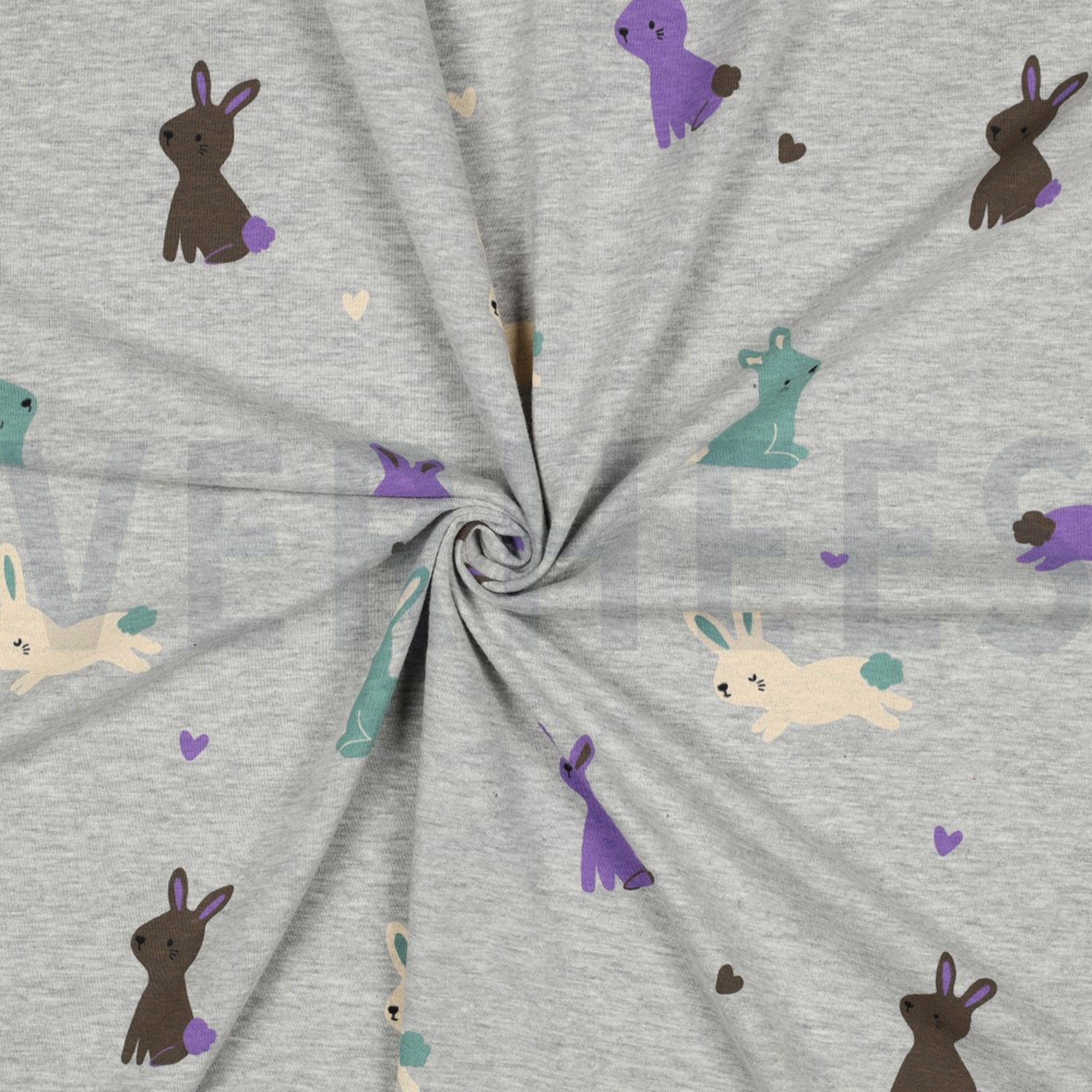 JERSEY MELANGE BUNNIES LIGHT GREY MELANGE (high resolution) #3
