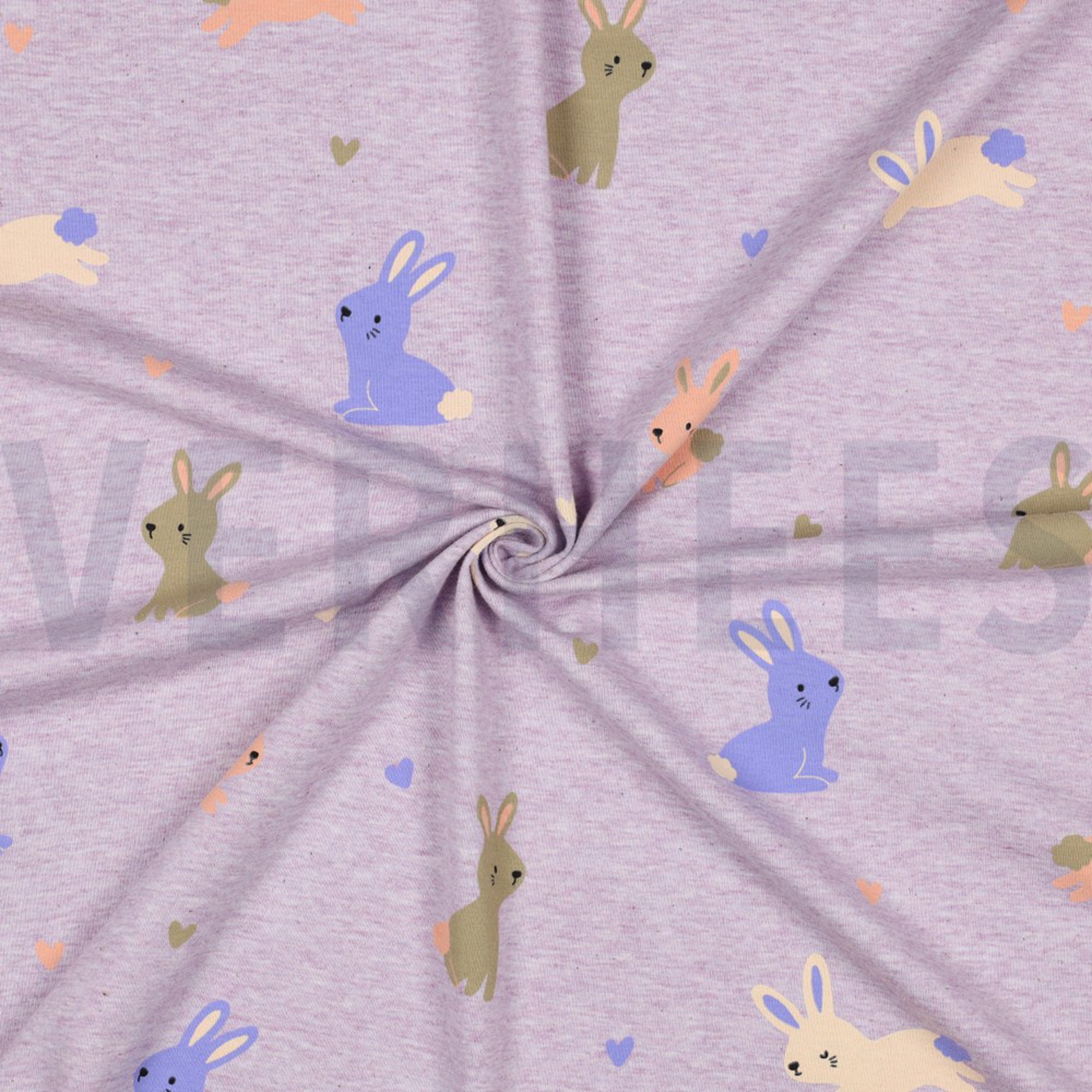 JERSEY MELANGE BUNNIES PURPLE MELANGE (high resolution) #3