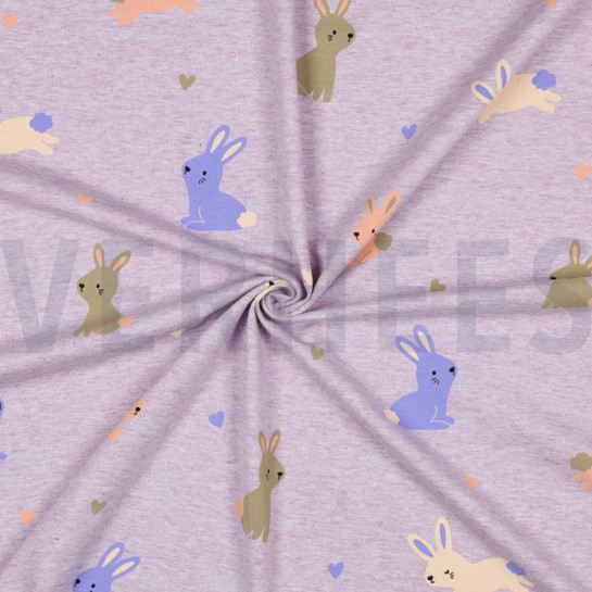 JERSEY MELANGE BUNNIES PURPLE MELANGE #7