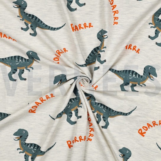 JERSEY MELANGE DINOSAURIER ECRU MELIERT #7