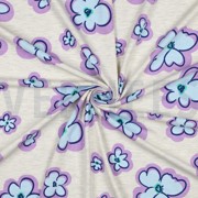 JERSEY MELANGE FLOWERS ECRU MELANGE (thumbnail) #3