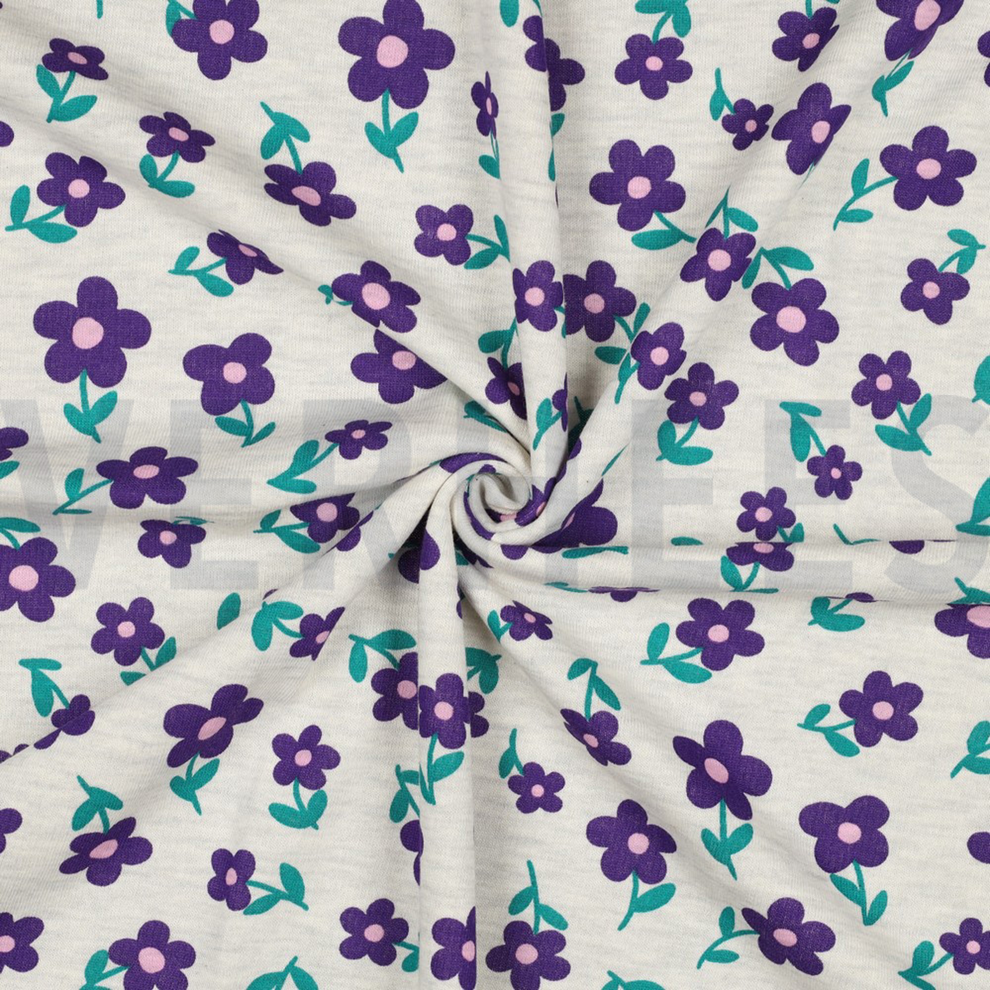 SWEAT MELANGE FLOWERS ECRU MELANGE (high resolution) #3