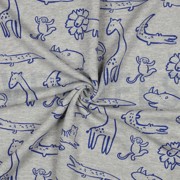 SWEAT MELANGE SAFARI ANIMALS LIGHT GREY MELANGE (thumbnail) #3