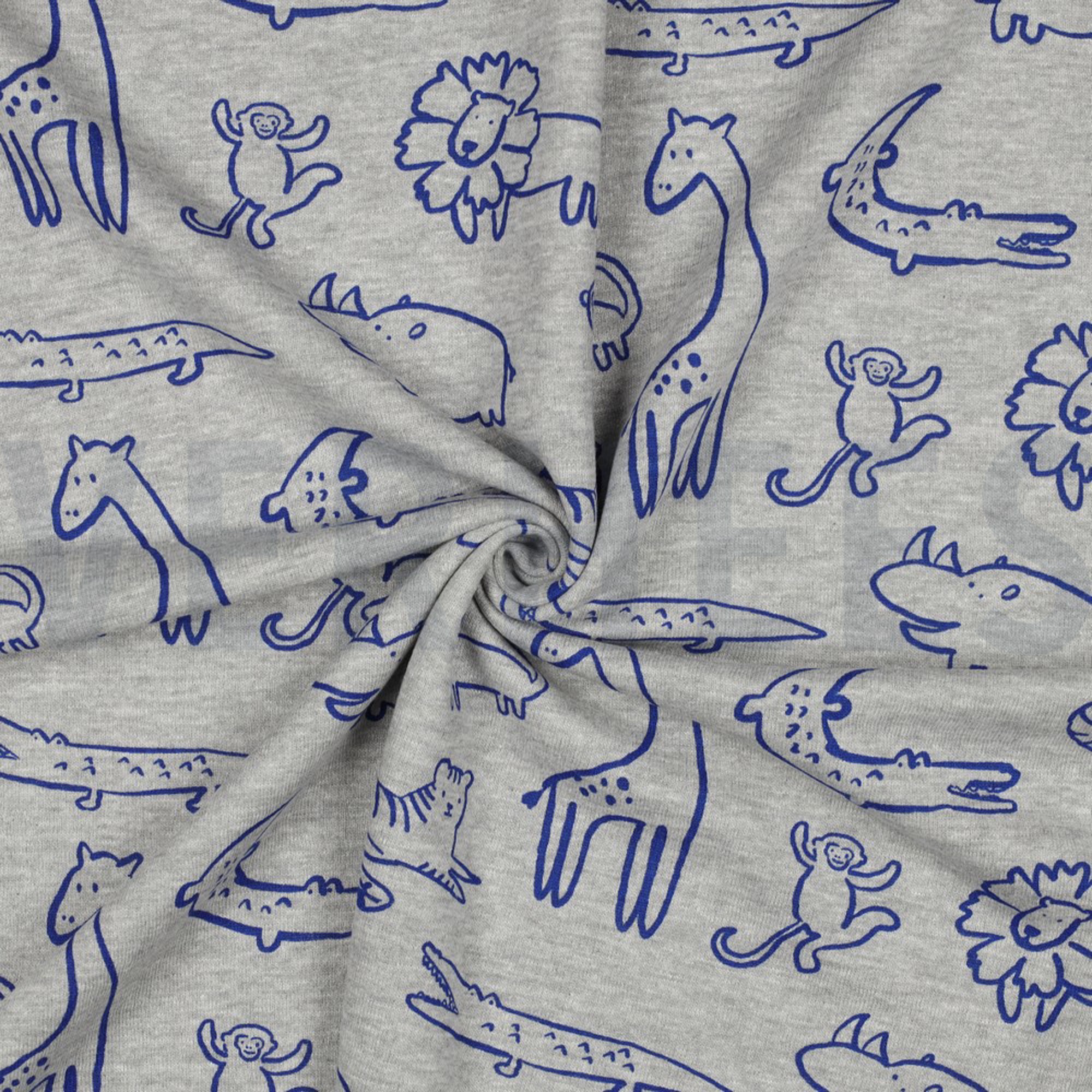 SWEAT MELANGE SAFARI ANIMALS LIGHT GREY MELANGE (high resolution) #3