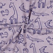 SWEAT MELANGE SAFARI ANIMALS PURPLE MELANGE (thumbnail) #3