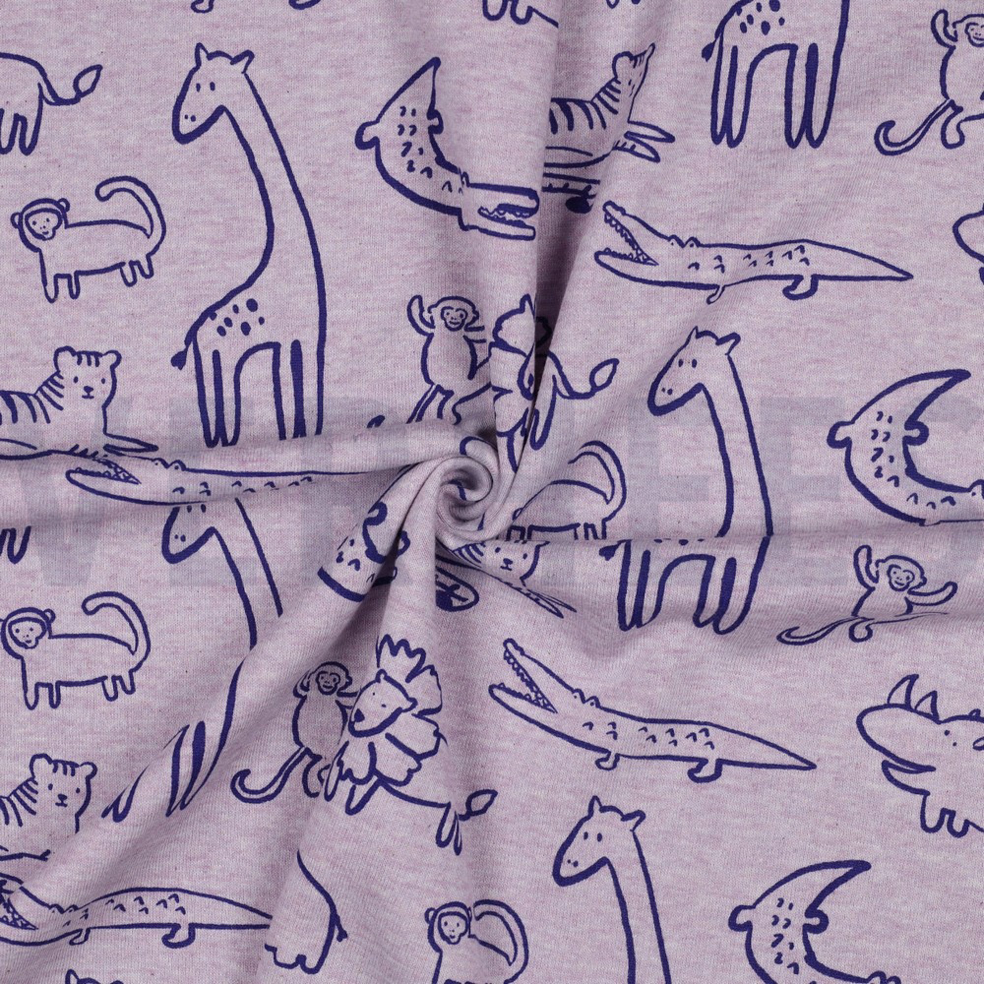 SWEAT MELANGE SAFARI ANIMALS PURPLE MELANGE (high resolution) #3