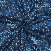 FINE POPLIN DIGITAL LEAVES COBALT (thumbnail) #3